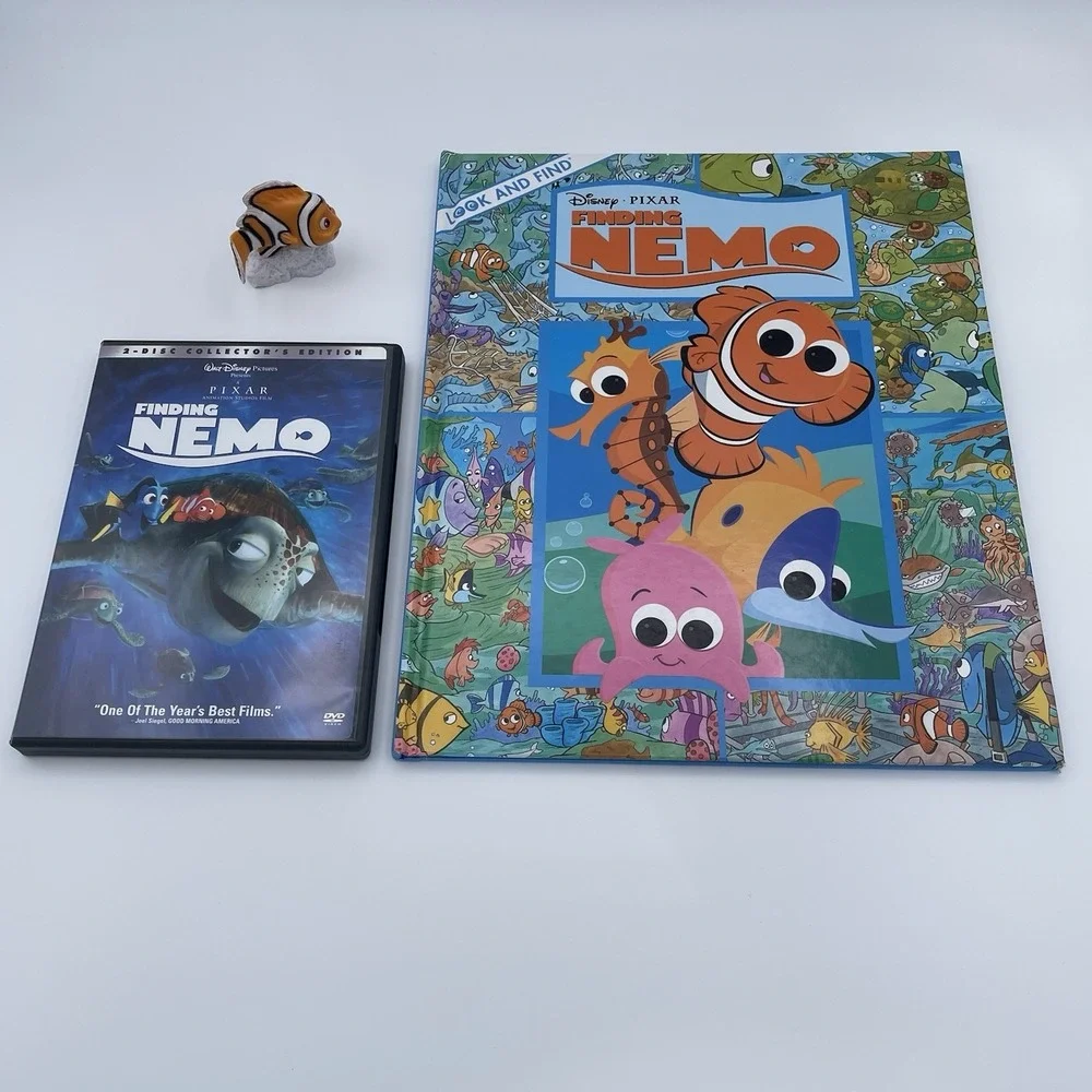 Finding Nemo Bundle DVD 2-Disc Set + Look & Find Book + Mini Figure Disney Pixar